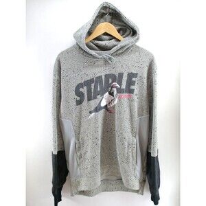 Staple Pigeon Large Logo Pullover‎ Hoodie Grey textured SB GUC Men's Size L